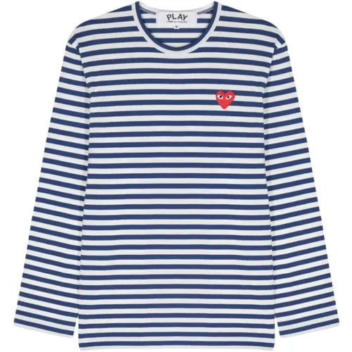 Striped Crew Neck T-shirt , male, Sizes: L, M, S - Comme des Garçons - Modalova