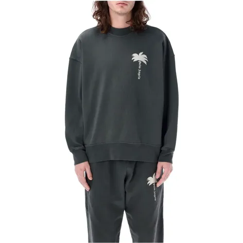Trendy Crewneck Sweatshirt , male, Sizes: L, S, XL, M - Palm Angels - Modalova