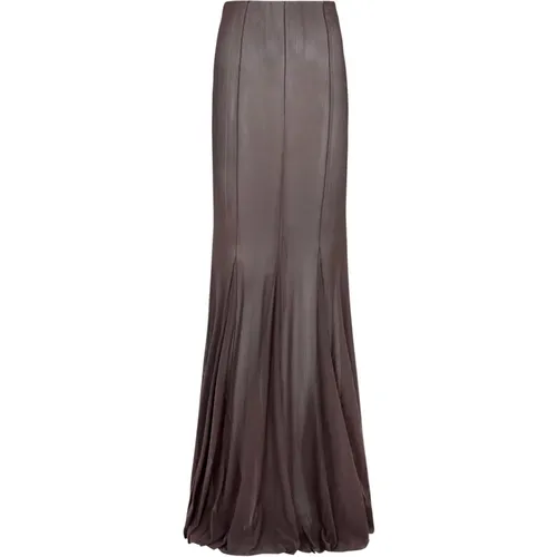 Silk Stretch High Waist Skirt , female, Sizes: L, M - Cortana - Modalova