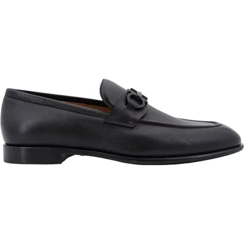 Lederloafer mit Metall-Detail , Herren, Größe: 39 EU - Salvatore Ferragamo - Modalova