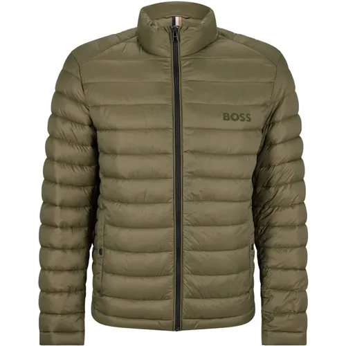 Grüne Mäntel Straight Fit Jacke , Herren, Größe: XL - Boss - Modalova