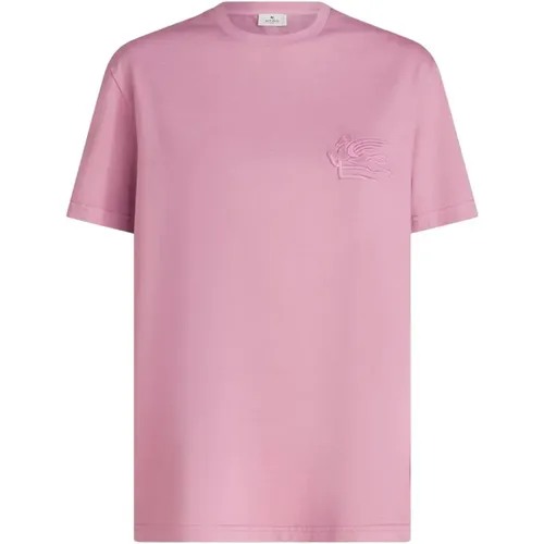 Elegantes Rosa T-Shirt mit kurzen Ärmeln , Damen, Größe: S - ETRO - Modalova