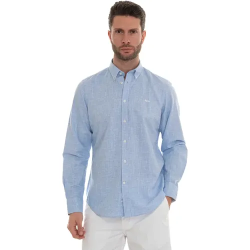Casual Button-Down Shirt with Tile Print , male, Sizes: XL, L, 4XL, 3XL, M, 2XL - Harmont & Blaine - Modalova