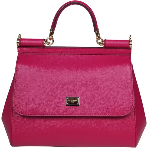 Cyclamin Handbag Sicily Line , female, Sizes: ONE SIZE - Dolce & Gabbana - Modalova