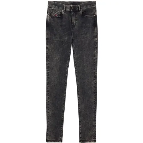 High-Waist Skinny Jeans mit Reißverschluss , Herren, Größe: W30 - Diesel - Modalova