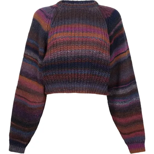 Vibrant Color Explosion Crop Pullover , Damen, Größe: M - Jane Lushka - Modalova