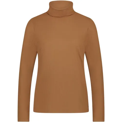 Kamel Ribbed Pullover mit Langen Ärmeln , Damen, Größe: XS - Lady Day - Modalova