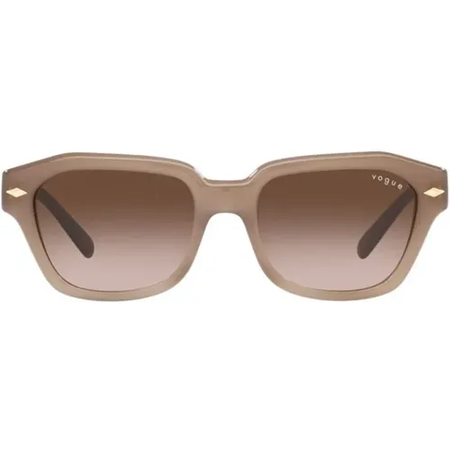 Braune Sonnenbrille,Havana/Burgundy Shaded Sonnenbrille - Vogue - Modalova