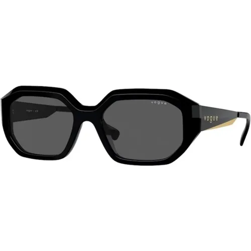 Schwarze Dunkelgraue Sonnenbrille - Vogue - Modalova