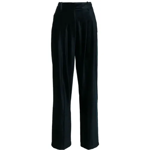 Velvet Trousers with Dart Detailing , female, Sizes: XS, M - Forte Forte - Modalova