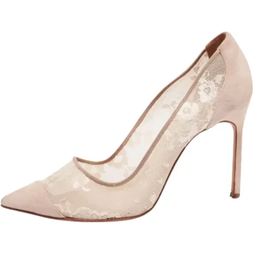 Pre-owned Lace heels , female, Sizes: 7 UK - Manolo Blahnik Pre-owned - Modalova