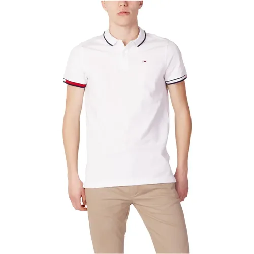 Cotton Mens Polo Shirt , male, Sizes: S, L, M - Tommy Jeans - Modalova