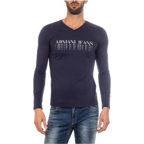 Gemütlicher Strickpullover , Herren, Größe: M - Armani Jeans - Modalova