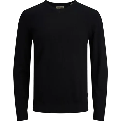 Herren V-Ausschnitt Strickpullover , Herren, Größe: M - jack & jones - Modalova