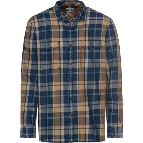 Cotton Flannel Check Shirt , male, Sizes: 2XL, L - camel active - Modalova