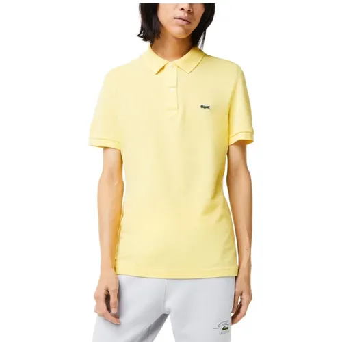 Gelbes Slim Fit Polo-Shirt , Herren, Größe: 2XL - Lacoste - Modalova