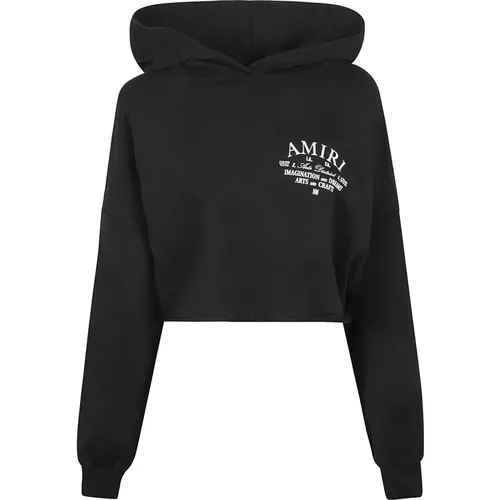 Schwarzer Baumwoll-Terry-Sweatshirt für Frauen - Amiri - Modalova