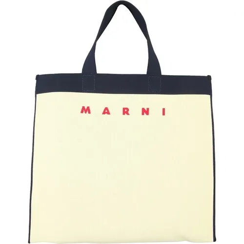 Shopping Bag With Logo , female, Sizes: ONE SIZE - Marni - Modalova