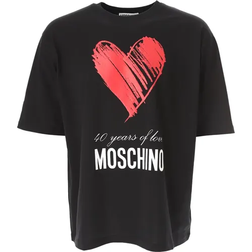 Years Love T-shirt , male, Sizes: 2XL, M - Moschino - Modalova