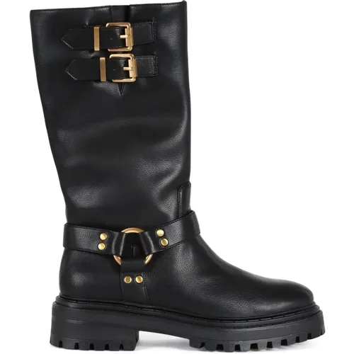 Biker Boot with Side Buckles , female, Sizes: 7 UK, 6 UK, 4 UK, 3 UK, 5 UK - Twinset - Modalova