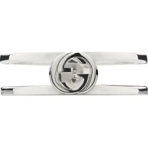 Interlocking Interlocking G Ring aus Sterlingsilber klein 6mm , Damen, Größe: 52 MM - Gucci - Modalova