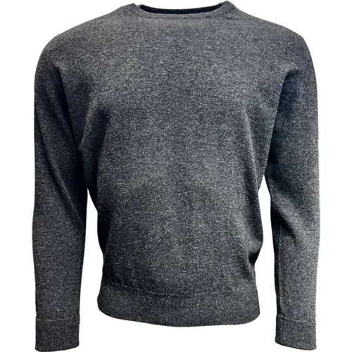 Flanellgrauer V-Ausschnitt Wollpullover , Herren, Größe: XL - William Lockie - Modalova