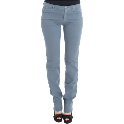 Blaue Slim Fit Bootcut Denim Jeans , Damen, Größe: W32 - Ermanno Scervino - Modalova