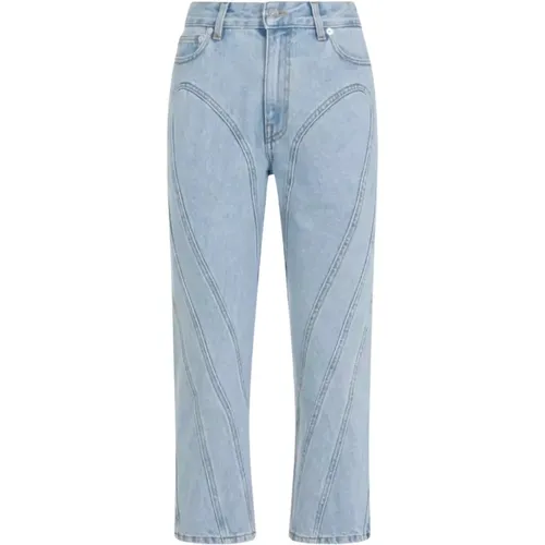 Hellblaue Gesteppte Jeans Mugler - Mugler - Modalova