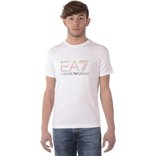 Casual Logo Print T-Shirt , Herren, Größe: M - Emporio Armani EA7 - Modalova