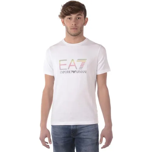 Casual Logo Print T-Shirt , Herren, Größe: XL - Emporio Armani EA7 - Modalova