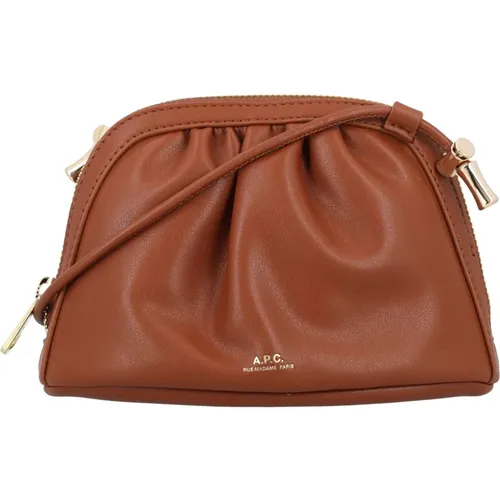 Ninon Eco Leder Handtasche Noisette,Haselnuss Ninon Eco Leder Handtasche - A.P.C. - Modalova