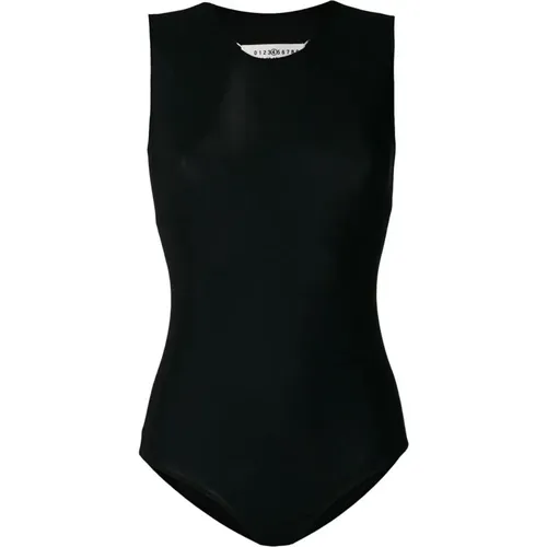 Sleeveless Stretch Knit Bodysuit , female, Sizes: 2XS, S, M, XS - Maison Margiela - Modalova