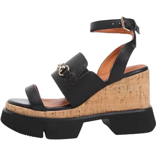 Wedge Sandals with Rubber Sole , female, Sizes: 5 UK, 7 UK - Emanuelle Vee - Modalova