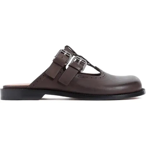 Dark Mary Jane Mule Shoes , female, Sizes: 3 UK - Loewe - Modalova