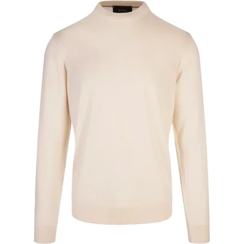 Luxuriöser Weißer Pullover Straight Fit - Hugo Boss - Modalova