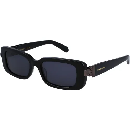 Stylish Sunglasses with Dark Grey Lenses , unisex, Sizes: 52 MM - Salvatore Ferragamo - Modalova