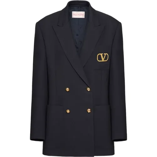 VLogo Signature Blazer Jacket , female, Sizes: L, XS - Valentino Garavani - Modalova