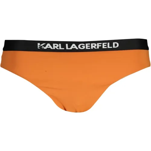 Beachwear Bikini Unterteil Kontrast Logo , Damen, Größe: S - Karl Lagerfeld - Modalova