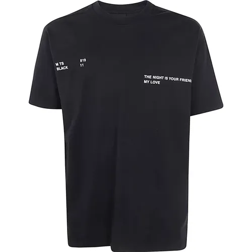 Schwarzes Worked T-Shirt , Herren, Größe: S - Thom Krom - Modalova