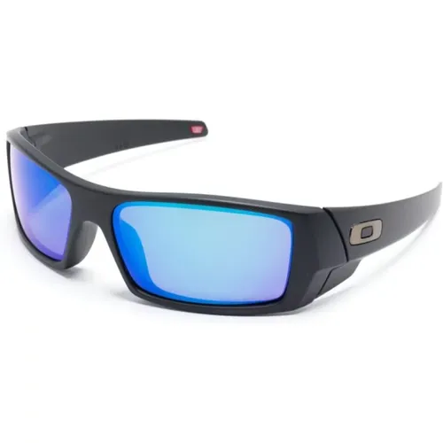 Schwarze Matte Rechteckige Sonnenbrille UV-Schutz - Oakley - Modalova