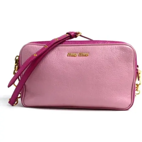 Pre-owned Leather shoulder-bags , female, Sizes: ONE SIZE - Miu Miu Pre-owned - Modalova