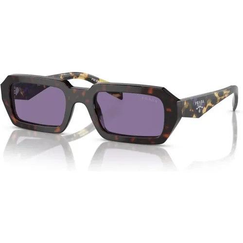 Havana/Violet Sonnenbrille , Damen, Größe: 52 MM - Prada - Modalova