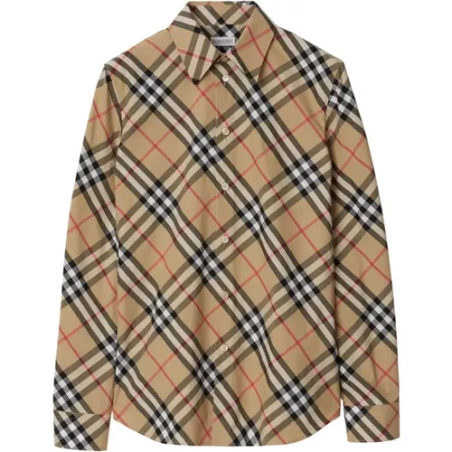 Checkered Shirt Light Italy , female, Sizes: 3XS, S, 2XS, L, M, XS - Burberry - Modalova