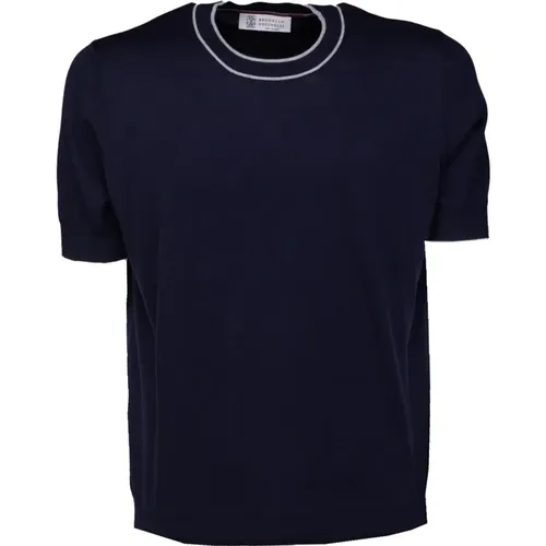 Cotton crew neck t-shirt , male, Sizes: XL, 2XL - BRUNELLO CUCINELLI - Modalova
