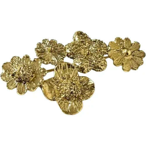 Pre-owned Metal brooches , female, Sizes: ONE SIZE - Yves Saint Laurent Vintage - Modalova