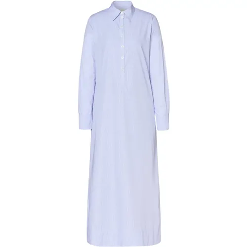 Baumwoll Maxi Kaftan mit Tiefem V-Ausschnitt , Damen, Größe: L - Massimo Alba - Modalova