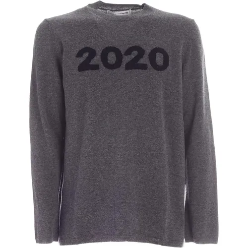 Melange Grey Wool Knit Pullover , male, Sizes: S, L - Comme des Garçons - Modalova