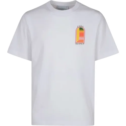 Gradient Arch Logo Printed T-Shirt , male, Sizes: M, S, L, 2XL, XL - Casablanca - Modalova