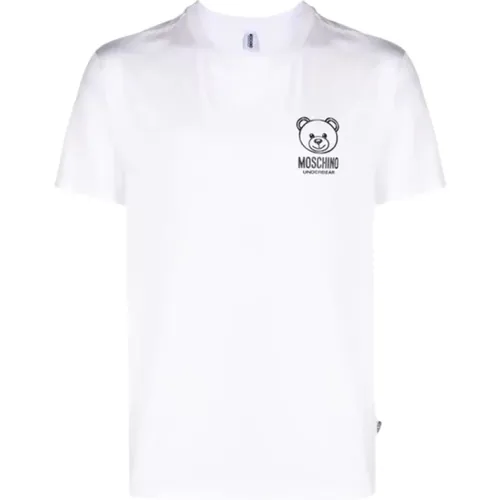 Teddy Bear Logo T-shirt , male, Sizes: L, M, XL, S - Moschino - Modalova