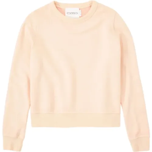 Sweatshirt with Round Neckline , female, Sizes: S, M, XL, L - closed - Modalova